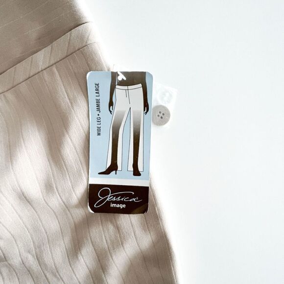 Jessica Women Trouser Pants Classic Fit Wide Leg Tan 24W - Picture 7 of 11